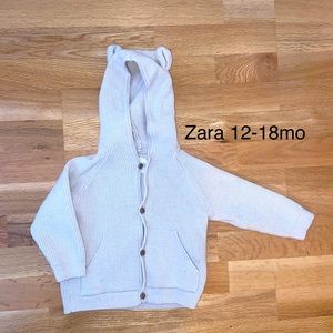 Zara knit hoodie 12-18mo